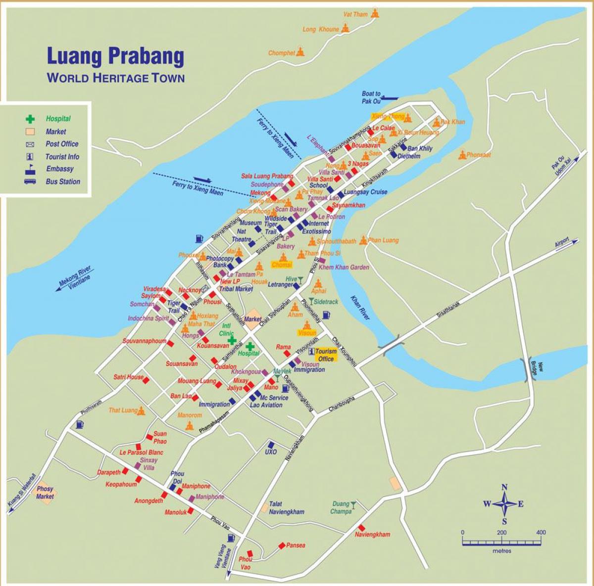 Карта на luang prabang лаос 