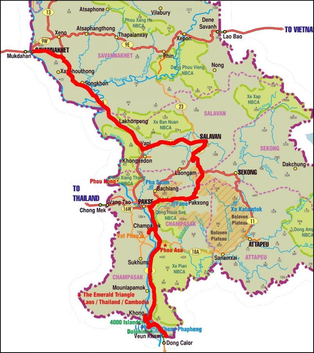 Карта на savannakhet лаос