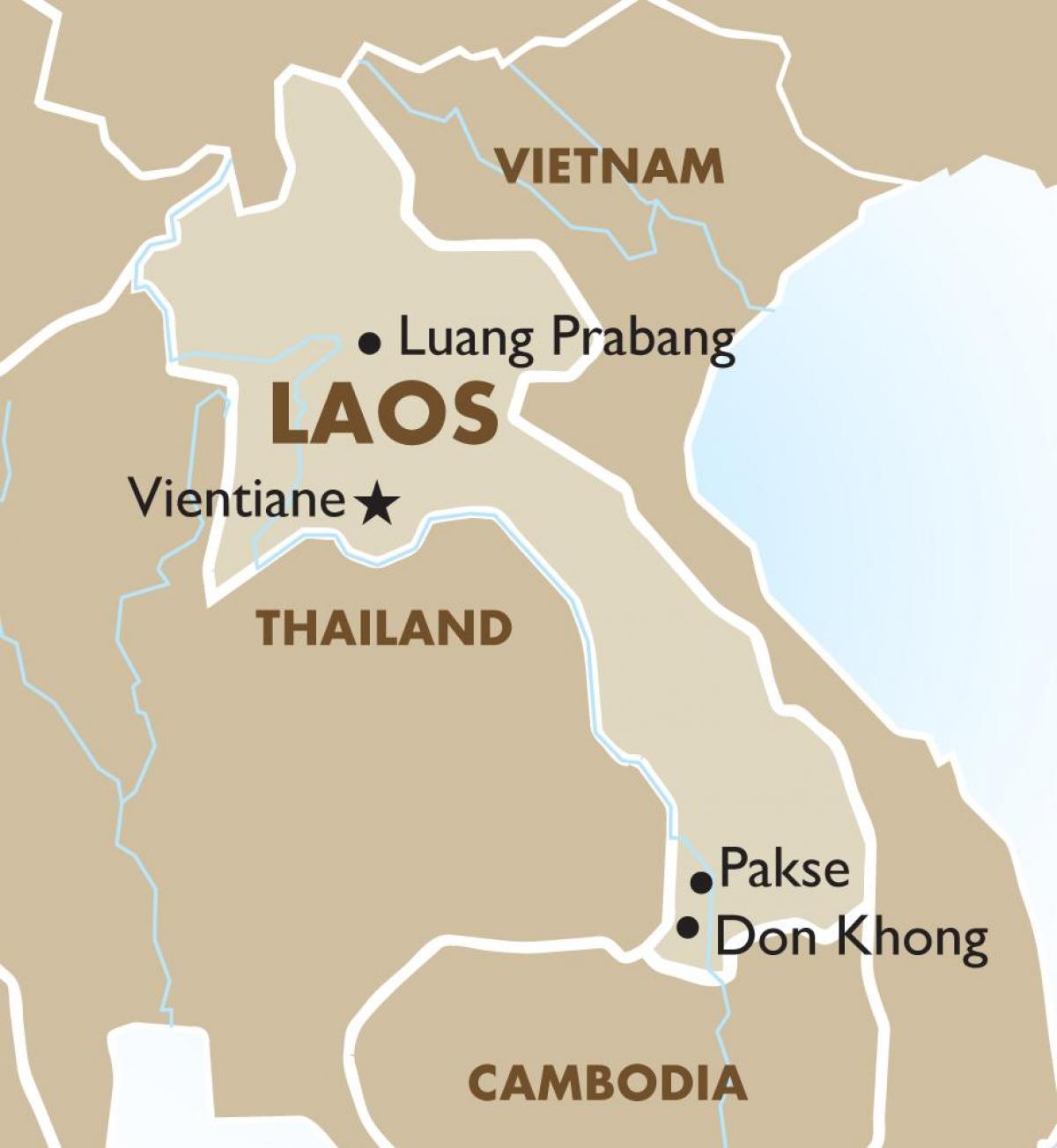 Мапа на главниот град на лаос 