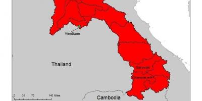 Карта на лаос маларија 