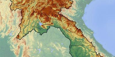 Карта на лаос топографски