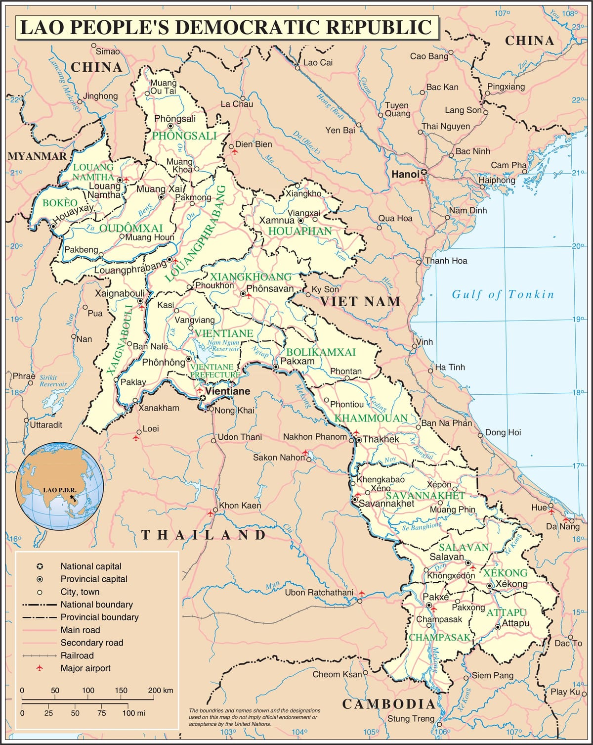 Карта на лаос патот
