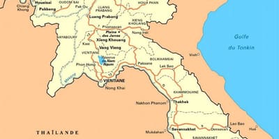 Детална карта на лаос
