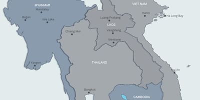 Карта на северна лаос
